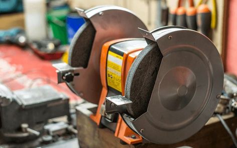 A bench grinder is not a tool that most people use every day. However, if you happen to have one lying around in your workshop or shed, here are ten nifty DIY tips for getting the most out of your bench grinder. Bench Grinder Ideas, Grinder Accessories, Bench Grinder, Diy Tips, Top 10, Shed, Every Day, Bench, Home Improvement