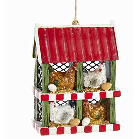 Kurt Adler Chicken Coop with Chickens and Eggs Ornament * You can get additional details at the image link. (This is an affiliate link) #HomeDcorAccents Chicken Owner, Inexpensive Christmas Gifts, Inexpensive Christmas, Designer Names, Farmhouse Ornaments, Christmas Gift Wrapping Paper, Chicken Gifts, State Farm, Kurt Adler