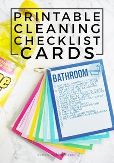 Cleaning Checklist Cards - These colorful Printable Cleaning Checklist Cards will help tackle your everyday household chore goals! Plus ideas on how to make a simple cleaning caddy! #ad @Clorox @walmart Printables Organizational, Cleaning Caddy, Homemade Toilet Cleaner, Clean Baking Pans, Cleaning Painted Walls, Deep Cleaning Tips, Printable Checklist, Diy Spring, Clean Dishwasher