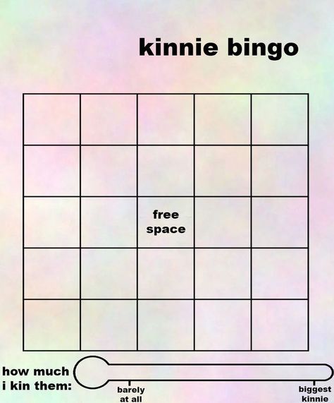 pls credit if you use Kin Bingo Template, Me Bingo Template, Kinnie Bingo Template Blank, Shera Kinnie Bingo, Empty Bingo Template, Stolas Kinnie Bingo, Undertale Kinnie Bingo, Total Drama Kinnie Bingo, Fnaf Kinnie Bingo