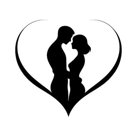 Couple Logo, Couple Vector, Romantic Love Couple, Crown Tattoo Design, Couple Silhouette, Laser Engraved Ideas, Wedding Silhouette, Frame Logo, Crown Tattoo