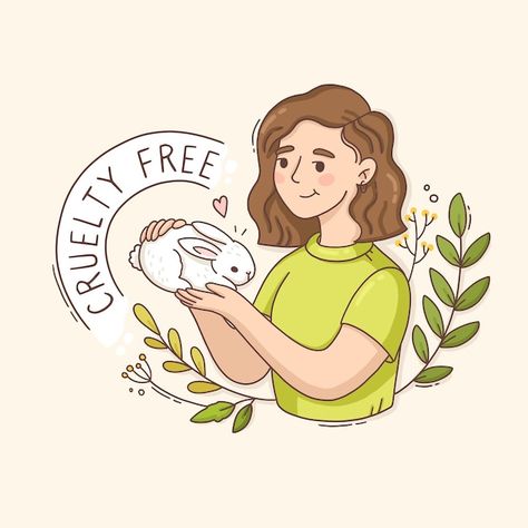 Holding A Bunny, Cruelty Free Brands, Unique Sticker, Learn Art, A Bunny, Kawaii Stickers, Art Drawings Sketches Simple, Fun Stickers, Beauty Routine