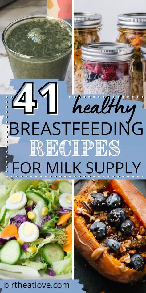 Breast Milk Supply Increase Recipes, Milk Boosting Recipes, Good Breastfeeding Snacks, Milk Boosting Foods Breastfeeding, Brewers Yeast Recipes Milk Supply, Recipes For Milk, Lactation Boosting Foods, Recipes For Breastfeeding Moms, Breastfeeding Meals