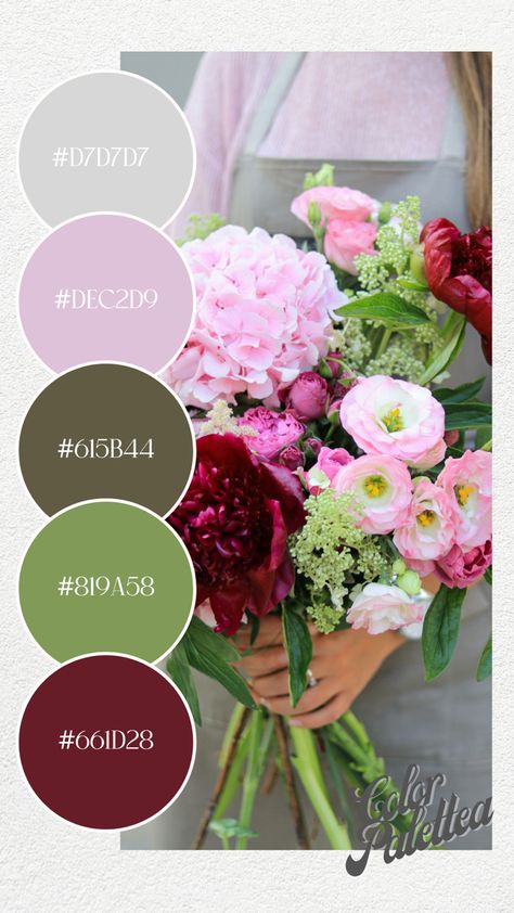 Florist Colour Palette, Wedding Flower Color Palettes, Flower Color Combinations, Valentines Color Palette, Floral Color Palette, Bedroom Ceiling Lights, Website Color Palette, Color Mixing Chart, Paint Color Inspiration