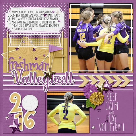 16-17 Volleyball - Scrapbook.com Volleyball Journal Ideas, Sports Scrapbook Ideas, Scrapbook Volleyball, Scrapbook Ideas For Sports, Volleyball Scrapbook Ideas, Volleyball Scrapbook Pages, Volleyball Scrapbook Layouts, Scrapbook Sports Layouts, Baby Shower Scrapbook