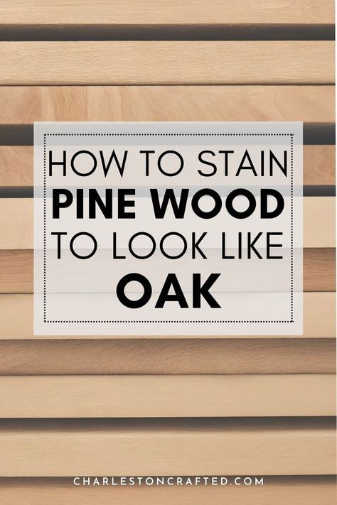 Want to use wood stain to totally transform the look of your wood? Here’s how to stain pine to look like oak! Pine Stain Colors, Staining Pine Wood, Fireplace Trends, Stain Pine, Weathered Oak Stain, Interior Wood Stain, Oak Wood Stain, Cedar Stain, Driftwood Stain