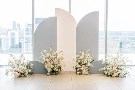 Toronto Wedding Floral Design on Instagram: "We make floral arches, yes. But we also have arches with florals here, and it’s all stunning! 🌸🌿🌸🌿 Photography: @rhythmandme Floral Design: @ashtoncreative Venue: @globeandmailcentre Planning: @ablushmoment . . . . . #ashtoncreative #torontoweddingflorist #torontoflorist #torontoflowers #torontofloraldesigner #torontoweddingflorist #luxuryweddingflowers #luxuryweddingflorist #torontoflowers #weddingdecor #flowerdecoration #flowerdecor #flowerdec Arch Panel Backdrop, Panel Backdrop, Half Arch, Floral Arches, Sign Installation, Wedding Floral Design, Wooden Backdrops, Wooden Arch, Mom Party