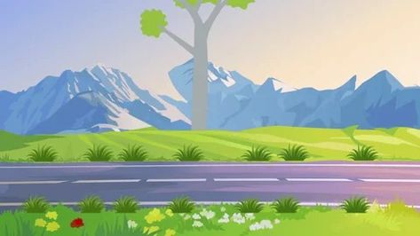 Red car luxury animation moving on the road with momountainside background and wind flow. Cartoon in 4k resolution Roads Background For Editing, Vector Animation, Car Luxury, Travel Brochure, Channel Art, Crop Image, Real Estate Flyers, Animation Background, Red Car