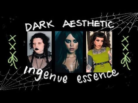 Dark Aesthetic Essences: Ingenue Essence Analysis - YouTube Dark Ingenue Essence, Dark Ingenue Aesthetic, Clothing Videos, Ingenue Essence, Dark Aesthetics, True Winter, Color Season, Aesthetic Colors, Soft Natural