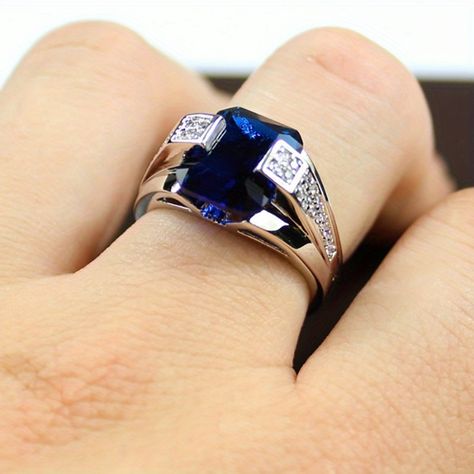 Faster shipping. Better service,Amazon,Tiktok,AliExpress,Shein Mata Biru, August Birthstone Ring, Style Gothic, Estilo Punk, Style Punk, Cubic Zirconia Rings, Zircon Ring, Jewelry Wedding, Minimalist Rings