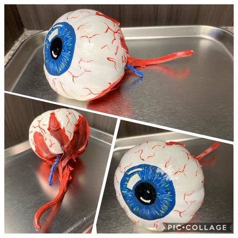 Pumpkin Painting Ideas Doctors Office, Super Creative Pumpkin Decorating, Pretty No Carve Pumpkins, Eyeball Painted Pumpkin, Cath Lab Pumpkin Decorating, Pumpkins For Contest, Surgical Pumpkin Ideas, Laboratory Pumpkin Decorating, Pumpkin Decorating Ideas Healthcare