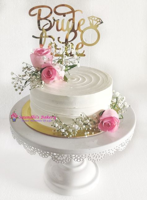 Eggless Rasmalai Cake for bride to be Haldi Cake Design For Bride, Bride To Be Cake Design, Simple Bride To Be Cake, Bride To Be Cakes Ideas, Fresh Flowers Cake, Cake Fresh Flowers, Bachelor Party Cakes, Rasmalai Cake, Bride To Be Cake