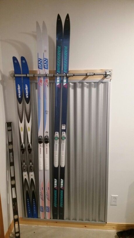 Cross country ski rack Cross Country Ski Storage, Ski Storage Ideas, Cross Country Skiing Clothes, Cross Country Skiing Quotes, Ski Rack Diy, Cross Country Skiing Workout, Diy Ski Rack, Cross Country Skiing Outfit, Skiing Drawing