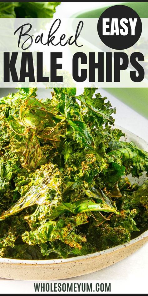 Learn how to make kale chips in 10 different flavors! This homemade baked kale chips recipe is easy, crispy, and healthy. #wholesomeyum Roasted Kale Chips, Chip Seasoning, Baked Kale Chips, Kale Chip, Kale Chips Baked, Kale Chip Recipes, Baked Kale, Hummus Recipe Homemade, Recipes By Ingredients