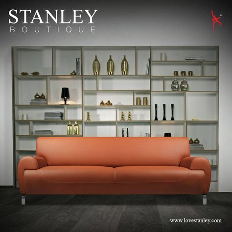 Orange is the new look!  Add a dash of vibrance to your home space with Stanley Sofas.   http://bit.ly/1qto0Xr #LoveStanley #FinestLeathers #Quality #Sofas #Oddchairs #20YearsofPassion Stanley Sofa, Quality Sofas, Home Space, Orange Is The New, Sofa Chair, Shelving Unit, New Look, Bathrooms, Shelves