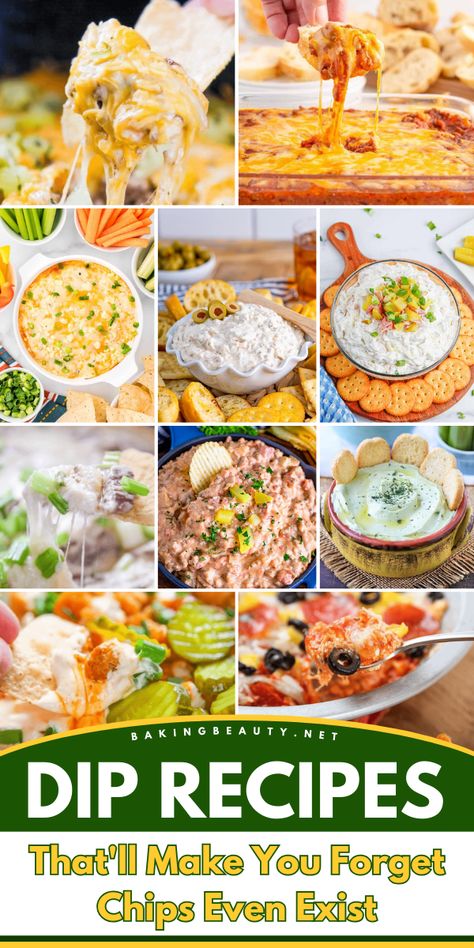 Get ready to dive in with these Dip Recipes That'll Make You Forget Chips Even Exist! These creamy, dreamy, and absolutely addictive dips are perfect for any party. You won't miss the chips one bit after trying these yummy dips! Quick Chip Dip, Easy Chip Dip, Bacon Cheeseburger Dip, Cheeseburger Dip, Dessert Dips, Bacon Cheeseburger, Chip Dip, Creamy Cheese, Yummy Dips