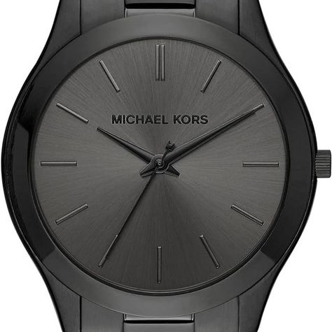 Michael Kors Oversized Slim Runway Men's Watch, Stainless Steel Watch for Men $120.40 About this item The black IP Michael Kors Slim Runway watch is polished perfection. A classic three-link bracelet and monochromatic sunray dial with stick indexes add up to a wear-with-everything timepiece that dresses up and down with ease. Case & Dial: Round 44mm stainless steel case with a black dial; mineral crystal face resists scratches Watch Band: Black stainless steel bracelet band; 22mm band width; ... Shallow Water, Watch For Men, Black Stainless Steel, Stainless Steel Watch, Steel Watch, Minerals Crystals, Men's Watch, Steel Bracelet, Stainless Steel Bracelet