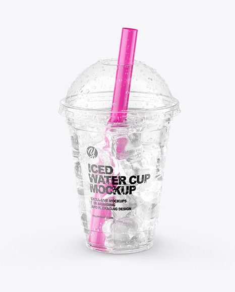 Iced Water Cup Mockup Plastic Cups Design, Square Water Bottle, Iced Water, Unique Party Ideas, Beverage Poster, Drinks Packaging Design, Cup Mockup, Ice Cup, Whisky Bottle