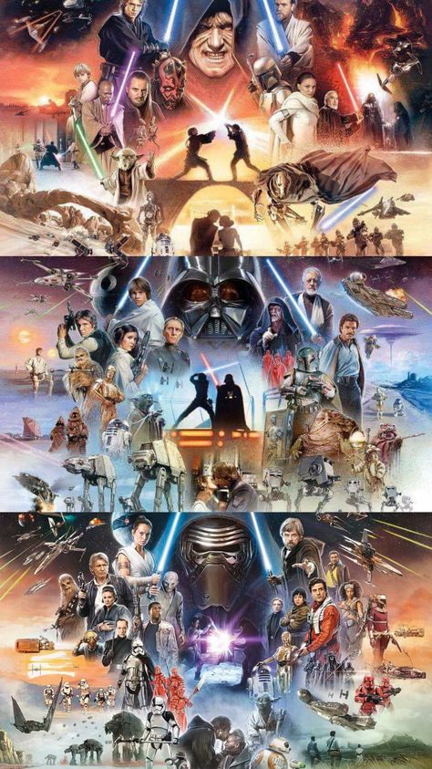 The Original Trilogy. The Prequel Trilogy. The Sequel Trilogy.   The Star Wars Saga. Star Wars Zeichnungen, Star Wars Trivia, Sheldon The Tiny Dinosaur, Star Wars Meme, Star Wars Painting, Star Wars Background, Star Wars Love, Star Wars Facts, Cuadros Star Wars