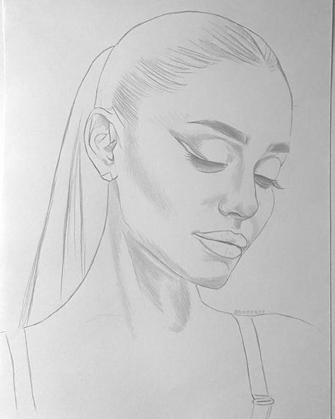 Ariana Drawing, Ariana Grande Art, Pencils Art, Pencil Portrait Drawing, Ariana Grande Drawings, Easy Drawings For Beginners, Animation Art Sketches, Cool Pencil Drawings, Human Drawing