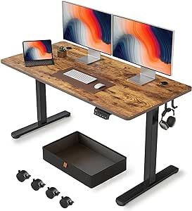 Standing Desk Height, Electric Sit Stand Desk, Best Standing Desk, Standing Desk Ergonomics, Desk With Storage, Electric Standing Desk, Computer Workstation, Stand Up Desk, Desk Height