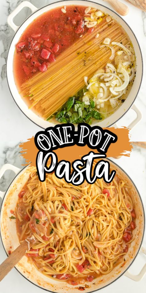 One Pot Wonder Pasta, Cheesy One Pot Pasta, Best One Pot Pasta Recipes, Pasta Meal Ideas For Dinner, One Pot Greek Pasta, Pasta Dishes Recipes Vegetarian, All In One Pot Pasta, Simple One Pot Dinners, Easy One Pot Casseroles