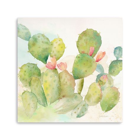 "Beautiful wall décor art, Cactus Garden I Canvas Giclee, will look perfect in your bedroom, living room, or kitchen. Customize your space and personalize your walls with Cactus Garden I Canvas Giclee. Printed on canvas material with top-of-the-line printers and stretched onto strong pine wood that's been rounded and beveled to prevent warping, this artpiece has an artisan's touch to its production and quality. Key Features: Available in multiple sizes 1.25\" depth Giclee printed on high quality Cactus Garden Landscaping, Cactus Garden, Cactus Print, Floral Botanical, Stretched Canvas Prints, Canvas Artwork, Canvas Giclee, Fine Art Paper, Stretch Canvas