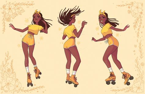 ArtStation - Skater Girl, Kippy Sage Skater Poses, Some Sketches, Roller Skaters, Skater Girl, Instagram Videos, Cartoon Logo, Skater Girls, Jan 11, Drawing Poses