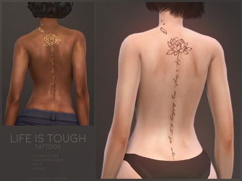 Tattoos Placement, Women Strength, Tough Quote, Tattoos Meaningful, Sims 4 Tattoos, Sims 4 Piercings, Sims 4 Tsr, Sims 4 Cas Mods, Quote Tattoos