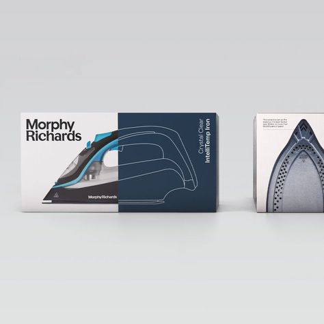 Otherway's brand refresh for Morphy Richards celebrates the 'tension of form and function' | Creative Boom Packing Box Design, Different Lettering Styles, Electronic Packaging, Different Lettering, Phone Packaging, Brand Purpose, Morphy Richards, Brand Refresh, Box Packaging Design