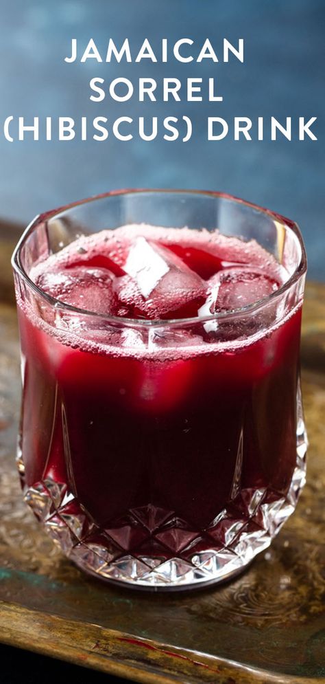 Jamaican Sorrel Drink Recipe, Sorrel Drink Recipe, Jamaican Drinks, Sorrel Recipe, Jamaican Sorrel, Jamaican Christmas, Hibiscus Drink, Jamaican Dishes, Jamaican Food