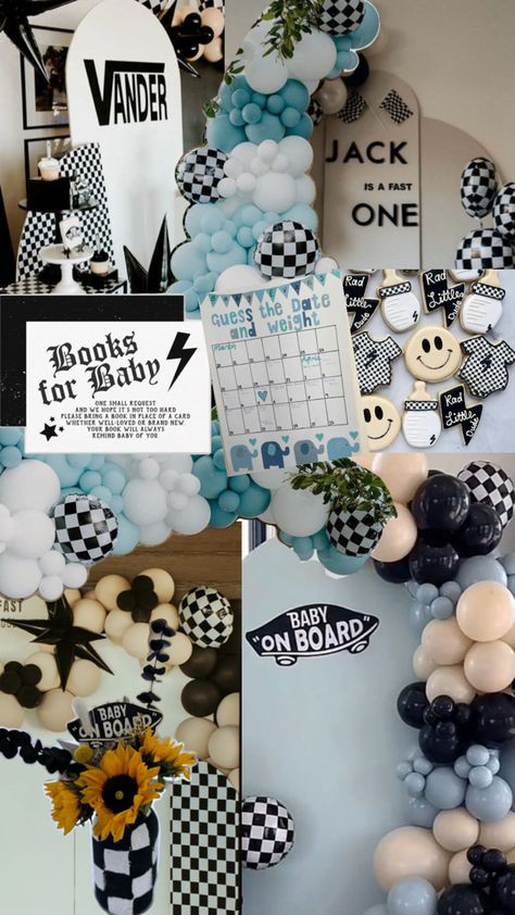 Baby On Board Baby Shower Ideas Vans, Rad Baby Shower Theme, A Little Dude Is On The Way, Skater Baby Shower Ideas, Edgy Baby Shower Theme, Little Dude Baby Shower Ideas, Dirtbike Baby Shower Theme, Warped Tour Baby Shower Theme, Skateboard Baby Shower Ideas