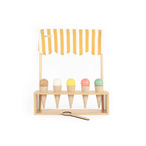 Ice Cream Games, Ice Cream Stand, Ice Cream Set, Handmade Wooden Toys, Plan Toys, Ice Cream Parlor, Wooden Stand, Kids Playroom, Imaginative Play