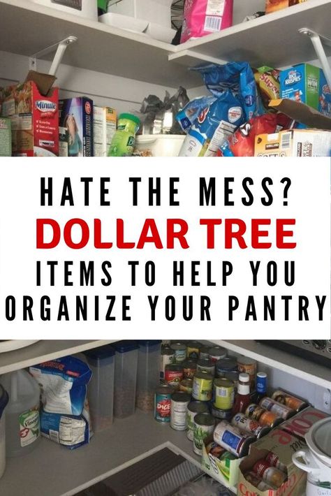 I didn't think my pantry was that bad before.  I personally could usually find things.  But that doesn't mean anyone else could!  I decided to spend some time organizing my pantry and cleaning it all out.  And this has changed my life!  I love opening my pantry door, and if something starts getting out of place, I can't handle it--I have to have it right back into its place.     Before!   I have an outlet in my pantry so I can keep my toaster and blender in here and not take up space o… Dollar Tree Pantry Organization Ideas, Dollar Tree Pantry Organization, Dollar Tree Pantry, Organize Your Pantry, Pantry Organization Ideas, Custom Pantry, Mother Daughter Projects, Kitchen Storage Space, Organizational Ideas