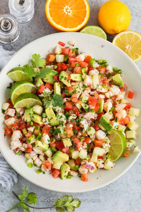 Ceviche Recipes, Healthy 2024, Mexican Ceviche, Shrimp Ceviche Recipe, Recipe Shrimp, Recipes Shrimp, Ceviche Recipe, Shrimp Ceviche, Spend With Pennies