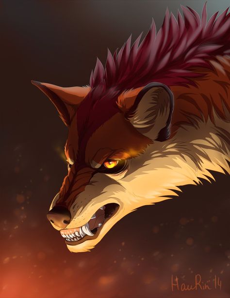 Fire wolf by HauRin Wolf Deviantart, Fire Wolf, Anime Wolves, Dog Design Art, Shadow Wolf, Wolf Sketch, Wolf Artwork, Fantasy Wolf, Wolf Wallpaper