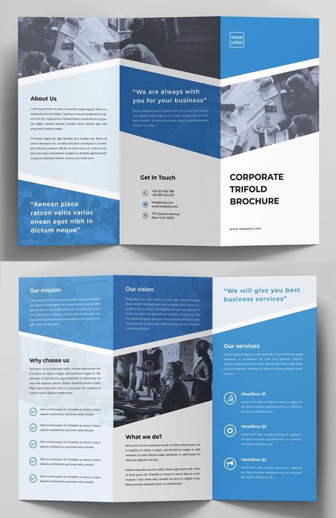 Creative Simple Trifold Brochure Simple Brochures, Brochure Design Layouts, Poster Sport, 잡지 레이아웃, Brochure Design Creative, Business Brochure Design, Brochure Design Layout, Brochure Inspiration, Trifold Brochure Design