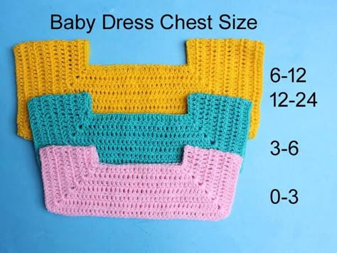 Crochet Yoke Size Chart Baby, Crochet Measurement Chart, Crochet Dress 12 Months Free Pattern, Newborn Crochet Dress Pattern Free, Crochet Yoke Pattern Free Diagram, Crochet Yoke Pattern Free Baby, Baby Dress Crochet Patterns Free, Crochet Baby Girl Dress Free Pattern, Crochet Infant Dress Free Pattern