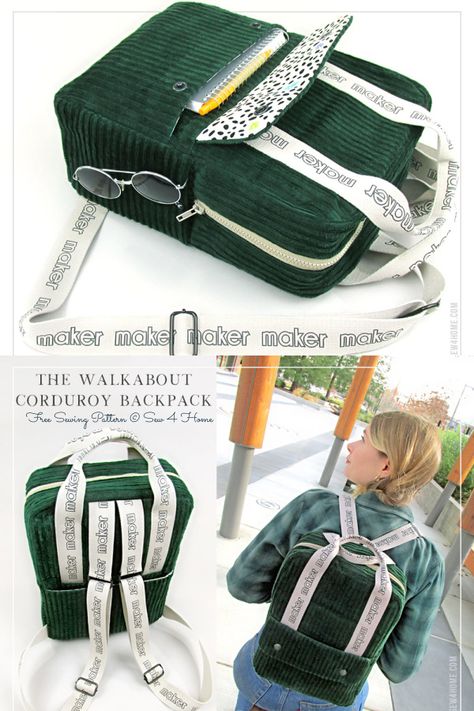 Sewing Projects Backpack, Sewing A Backpack Free Pattern, Fabric Bag Pattern Free, Sew Backpack Pattern, Backpack Patterns Free, Rucksack Pattern Free, Quilt Backpack Pattern, Backpack Sewing Patterns Free, Rucksack Sewing Pattern