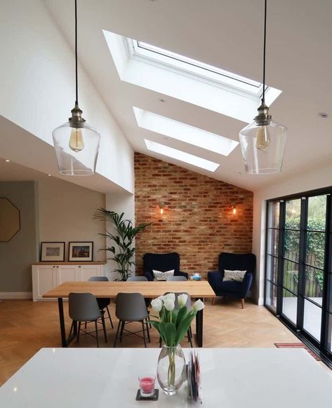 Kitchen Extension Open Plan, Modern Kitchen Extensions, Small Open Plan Kitchens, Kitchen Diner Extension, Garden Room Extensions, House Extension Plans, Open Plan Kitchen Dining Living, Open Kitchen And Living Room, Open Plan Kitchen Diner