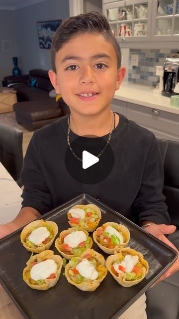 Cooking With Evan on Instagram: "Taco cups. I’m not gonna lie. I had three of these at the end of the video… insanely good. I started with a package of grass fed beef from @traderjoes and added olive oil, salt, and taco seasoning generously. Once it’s browned and cooked add some cheddar shredded and turn it off.. set aside. 

Take a 4 inch cup and cut out discs out of a flower tortilla. Take a greased muffin tin and shake them in their bowls. Fill them with the ground beef and immediately with cheddar cheese and bacon the oven at 3:50 for 15 minutes or until golden Brown. 

after they come out of the oven, I top mine off with lettuce, tomatoes, and some sour cream. Add hot sauce if you like and enjoy! (Adult supervision required) #cooking #recipe #taco #mexicanfood #yum" Tortillas Dinner Ideas, Tortilla Cups Muffin Tins, Taco Cups With Tortillas Muffin Tins, Bunko Food, Taco Supreme, 1960s Food, Toast Cups, Keto Tacos, Taco Cups