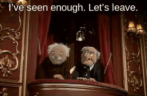 Statler And Waldorf Quotes, Die Muppets, Funny Cartoons For Kids, Statler And Waldorf, Men Cave, Hockey Season, The Muppet Show, Baba Yaga, Kermit The Frog