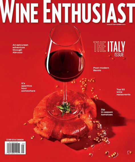 Wine Enthusiast August/September 2024 Wine And Food Pairings, Trendy Recipes, Magazine Fonts, Wine Magazine, Wine And Food, Wine Food Pairing, Alcoholic Beverages, Food Pairings, Wine Enthusiast