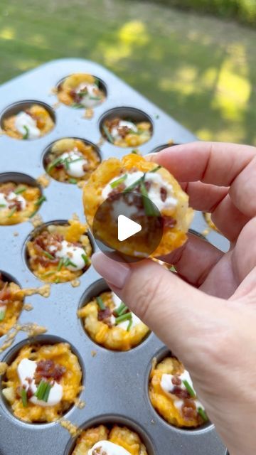 💜 Tara “T” Ippolito on Instagram: "Comment “link” & I’ll DM you the instructions on how to make these adorable loaded tater tot cups. You can also copy the link below or Google Al Dente Diva Loaded Tater Tot Cups & the recipe will pop right up. 
.
https://aldentediva.com/2024/09/12/loaded-tater-tot-cups/
.
#tatertots #easyrecipes #appetizers #gamedayfood #snacks #recipeshare" Tater Tot Cups, Tater Tot Appetizers, Loaded Tater Tot, Potato Cups, Potatoes Breakfast, Loaded Tater Tots, Jimmy Eat World, Tin Recipes, Tator Tots