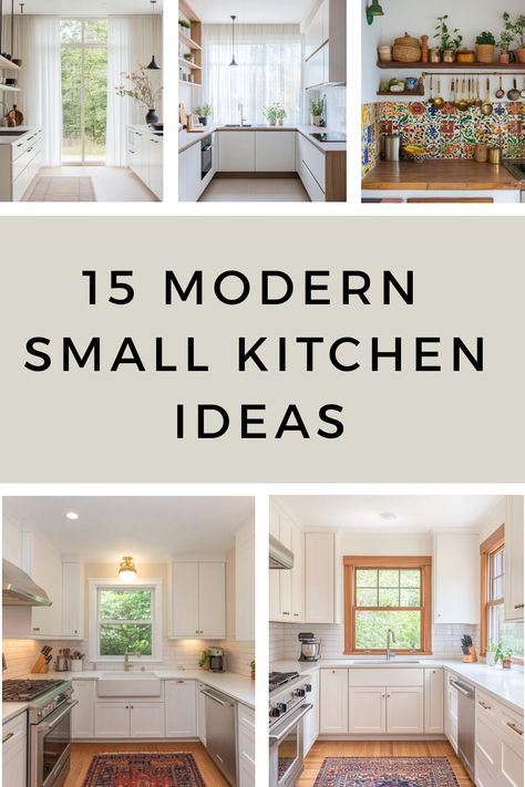 Get the perfect modern small kitchen with these tips and ideas. Fitted Kitchen Ideas Small Spaces, Small Kitchen Inspirations Minimalist, White Kitchen Cabinets Small Space, Regular Kitchen Ideas, Best Kitchen Designs Modern Small, Small Window Kitchen Ideas, Small Kitchen White Cabinets Ideas, Small Single Wall Kitchen Ideas, Small House Decorating Ideas Kitchen