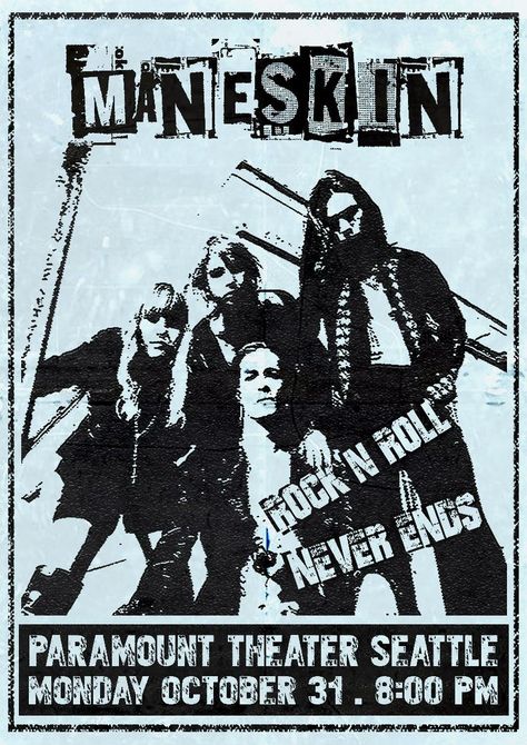 Graphic Design Photoshop Rock 'n' Roll Band Flyers Design Concert Posters, Rock Album Posters, Rock And Roll Graphic Design, Rock Band Graphic Design, Rock N Roll Graphic Design, Rock N Roll Branding, Punk Rock Graphic Design, Rock Concert Poster Design, Emo Graphic Design