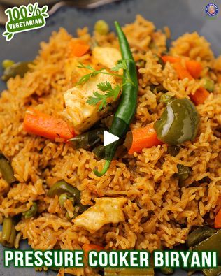 Pressure Cooker Biryani | One Pot Biryani Recipe | Homemade Biryani Masala | Chef Varun Inamdar | chili pepper, biryani, vegetable, paneer | Craving for Biryani but, tired to do the entire process? This 'Pressure Cooker Biryani' is aromatic, full of flavors and super easy to prepare!A... | By Rajshri FoodFacebook Vegetable Biryani Recipe Easy, Paneer Biryani Recipe, Homemade Biryani, Biryani Vegetable, Vegetable Biryani Recipe, Paneer Biryani, Biryani Masala, Tasty Vegetarian Recipes, Biryani Recipe