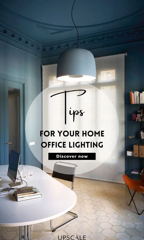 Hanging Light Over Desk, Lights For Office Ceilings, Best Lighting For Home Office, Home Office Light Fixture Ideas, Home Office Overhead Lighting, Home Office Ceiling Lighting Ideas, Desk Lighting Ideas Home Office, Office Lighting Ceiling Work Spaces, Small Office Lighting