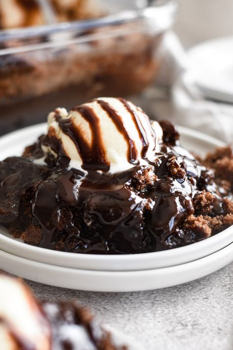 Chocolate Cobbler With Box Cake, Chocolate Cobbler Easy, Southern Chocolate Cobbler, Chocolate Cobbler Recipe, Dance Around The Kitchen, Royal Recipe, Chocolate Cobbler, Cobbler Easy, Chocolate Deserts