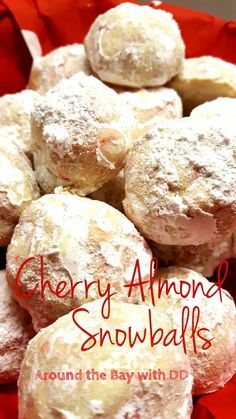 Almond Snowballs, Cherry Cookies, Snowball Cookies, Cherry Almond, Recipes Christmas, Cherry Recipes, Cookie Swap, Xmas Cookies, Candy Cookies